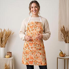Pumpkin and Floral apron